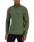 Club Room Men's Chunky Cable Knit Cotton Turtleneck Sweater Wild Ivy Large NWT