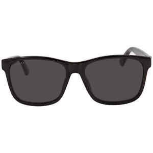 Gucci Grey Rectangular Men's Sunglasses GG0746S 001 57 GG0746S 001 57