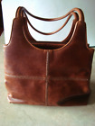 Cherokee Chestnut Brown Faux Leather Shoulder Bag/Purse*3 Compartments*Boho*VGUC