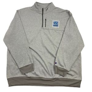 UNC North CarolinaTarheels Mens 1/4 Zip Pullover Sweatshirt 2XL Gray Fleece (I3)