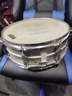 LUDWIG ACROLITE BLUE/OLIVE BADGE SILVER  SNARE DRUM IN PLAYING CONDITION