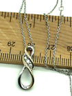 Jared Karizia Spa KA 1772 925 10kt Gold Italy Diamond Infinity Pendant Necklace