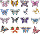 Fashion Rhinestone Crystal Enamel Wedding Bridal Flower Butterfly Brooch Pin