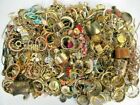 Vintage Now Jewelry Huge Lot Box 3 Pounds Junk Craft Wear Brooch Chains Earrings
