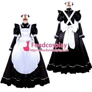 satin Sissy maid dress lockable Uniform cosplay costume Tailor-made