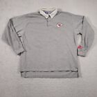 Vintage Starter NFL Long Sleeve Kansas City Chiefs Polo Shirt Mens XL Gray