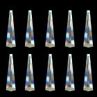 10PC 3D Crystal Column Suncatcher Parts Chandelier Pendant Hanging Prism Glass