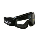 Lunatic Motocross Dirt Bike ATV MX Goggles Adult - Black - Single Lens
