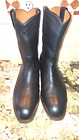 EUC Ranch Road Black Calfskin Leather Roper/Cowboy Boots- US Size 12 1/2 D (Men)