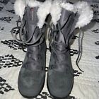 Columbia Gray Snow Winter Boots Women’s Size 8 Fur Warm