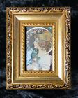 Alphonse Mucha Art Print Girl with Feather Nouveau Deco Framed  3.5