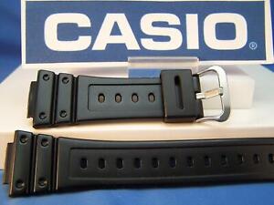 Casio Watch Band GW-M5600 R and GW-M5610 R. Polished Black Resin G-Shock Strap