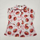 Sesame Street Toddler Girls Elmo Button Up Long Sleeve Pajama Top Size 4T