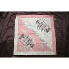 Burberry London Landscape Silk Square Scarf Pink w White NWT MSRP $450 34
