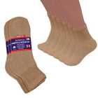 3-12 Pairs  Men Circulatory Health Diabetic Khaki Ankle Socks Quarter socks 9-11
