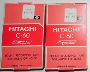 HITACHI  C-60 TYPE  BLANK CASSETTE TAPE NEW IN BOX SET OF FOUR NEW