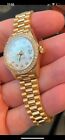 Rolex 18K GOLD LADIES Oyster PRESIDENT 79138 Silver Diamond Dial and Bezel 26MM