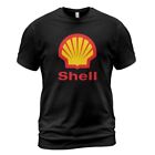 Shell Logo Men's Black T-Shirt Size S to 5XL