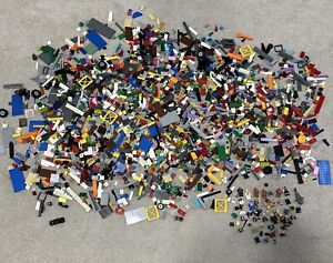 7 Lbs LEGO Bulk Building Bricks Blocks Specialty Pieces W/ Minifigs - Unsorted