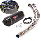 For Yamaha MT-07 FZ07 XSR700 FJ07 Full Exhaust System Front Pipe 470mm Mufflers (For: 2022 Yamaha XSR700)