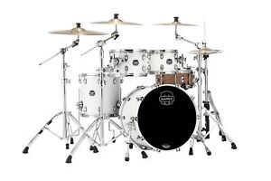 Mapex Saturn Satin White Jazz Drum Set 20x16/10x7/12x8/14x14 4pc Shells | Dealer