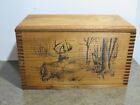 Wooden Whitetail Deer Buck Crate/Ammo Box