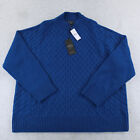Ann Taylor Sweater Womens Extra Large XL Blue Cashmere Oversized Cable Knit