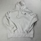 Nike Sportswear Club Fleece Sweatshirt Hoodie men size Large white pullover logo