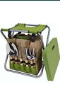 All-in-One Garden Tool Set Stool w/ Carry Bag Portable Garden Hand Tools Yard