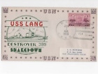 USS Lang 1939  colorful PeeJay cachet with nice USN envelope