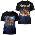 90S Manowar Band 3D T-Shirt Double Sides The Final Battle Tee Size S-5XL (AOP)