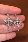 14k diamond chandelier earrings