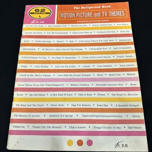 The Hollywood Book Motion Picture and TV Themes Sheet Music Song Book Vintage