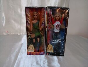 Shakira Barbie Roockin Concertdoll 2004 & Shakira Green Concert Doll Lots Of 2