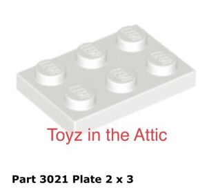 Lego 1x 3021 White Plate 2 x 3 Polaris 1 Space Lab 6972