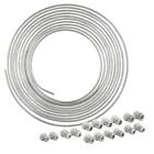 25 ft 3/16 Stainless Steel Brake Line Replacement Tubing Coil and Fitting Kit