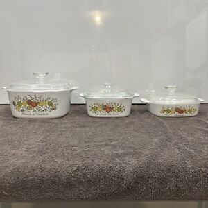 Pyrex Corning Ware Spice of Life Spice Of Life 6 pc Lot Set Casserole Dishes