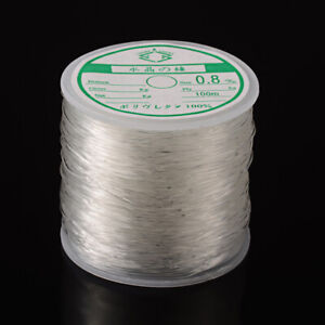 109yds/Roll Clear Elastic Beading Threads Stretch Cords String Spool Tiny 0.8mm