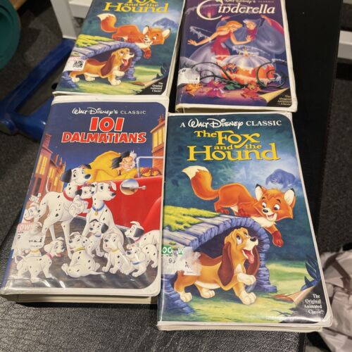 Walt Disney Classic VHS Black Diamond Lot Of 4 Tapes
