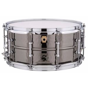 Ludwig USA LB417KT Black Beauty Hammered Brass Snare Drum w/Tube Lugs, 6.5x14
