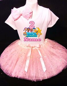 Bubble Guppies 2nd  Birthday dress --With NAME-- party Tutu outfit