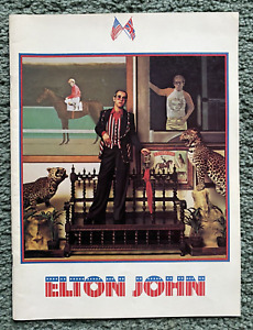 Vintage 1974 ELTON JOHN Souvenir Program and ticket stubs - Chicago Stadium