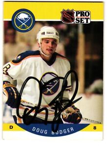 1990-91 Pro Set #19 Doug Bodger Signed, Buffalo Sabres