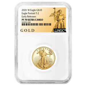 2021-W Proof $10 Type 2 American Gold Eagle 1/4 oz NGC PF70UC ER ALS Label