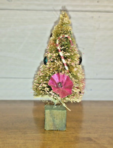 Vintage Bottle Brush Decorated Christmas Tree