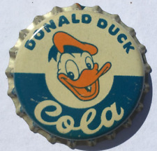 DISNEY DONALD DUCK COLA SODA BOTTLE CAP; 1955; SALEM, MA; VINTAGE UNUSED CORK