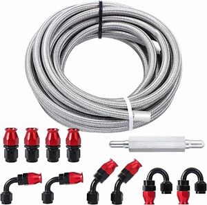 6AN PTFE LS Swap EFI Fuel Line Fitting Kit Stainless Steel Fitting Line E85 AN6
