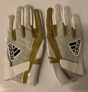 Adidas 6.0 NFL football gloves adi147. White/Gold - 3XL