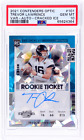 2021 Contenders Optic Trevor Lawrence VAR RC Ticket Auto Cracked Ice /22 PSA 10