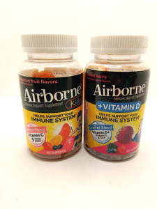 *PICS* LOT Airborne Kids Gummies & ADULT MIXED BERRY GUMMIES Vitamin Immune